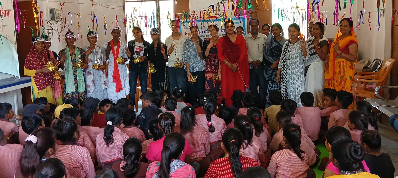 Under the Sugandha Project, we have established library.... 